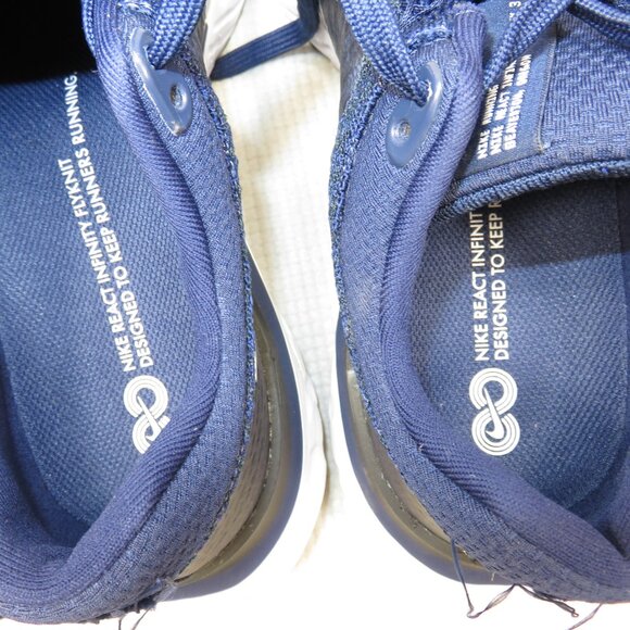 Nike React FK3 Infinity Run DZ3014-401 Shoes Blue Navy Athletic Sneakers Mens 9 - Picture 6 of 12